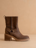 The Clyde Moto Ankle Fall Boot: COFFEE