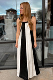 Aria Maxi Dress Black/White- FINAL SALE