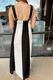 Aria Maxi Dress Black/White- FINAL SALE
