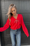 Nicole Knit Sweater Red