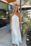 Darling Halter Maxi Dress White
