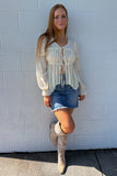 Dallas Chiffon Tie Top Cream