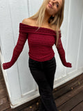 Fall Lace Top Wine