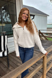 Plush Half Zip Pullover Vanilla