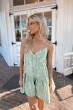 Sia Floral Mini Dress - Sage