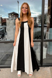 Aria Maxi Dress Black/White- FINAL SALE