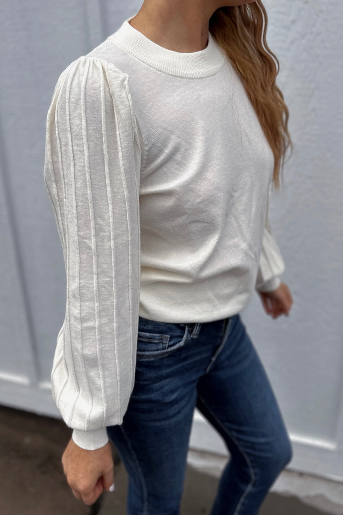 Kameron Puff Sleeve Top Ivory