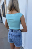 Pippa Ribbed Top - Mint