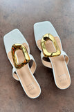 Raya Kitten Heel- White