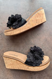 Corkys Wildflower Wedge- Black