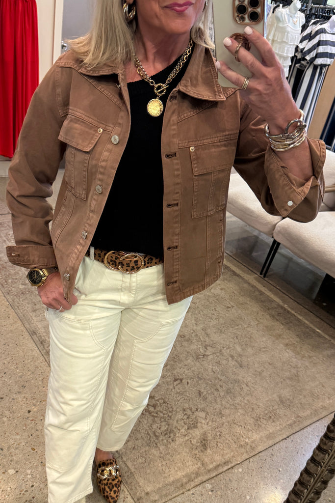 Mocha Denim Jacket
