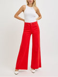 Fiesta Wide Leg Jean- RED