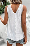 Lace Inset Tank- White