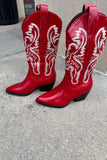 Amaya Cherry Red Boot-FINAL SALE