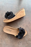 Corkys Wildflower Wedge- Black