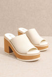Jemma Platform- Ivory- FINAL SALE