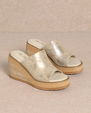 Judy Wedge Sandal - Gold