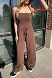 Juliette Strapless Jumpsuit Brown