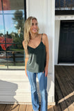 Hunter Green Embellished Tank