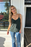Hunter Green Embellished Tank