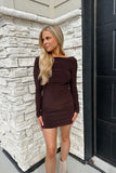 Amber Mini Dress Chocolate