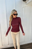 Spencer Embellished Top Burgundy