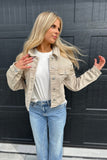 Autumn Denim Jacket Taupe FINAL SALE