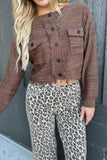 Cider Frayed Cardigan Brown