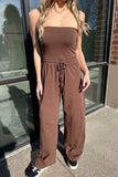 Juliette Strapless Jumpsuit Brown
