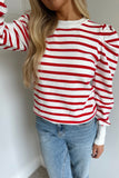 Casey Stripe Sweater Red