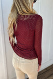 Spencer Embellished Top Burgundy