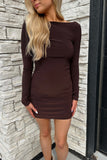 Amber Mini Dress Chocolate