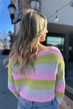 Chandler Stripe Sweater Pink/Green