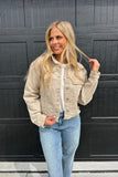 Autumn Denim Jacket Taupe FINAL SALE