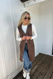 Mia Sweater Vest Chocolate