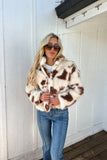 Texas Faux Fur Jacket Cream/Brown
