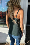 Hunter Green Embellished Tank