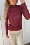 Spencer Embellished Top Burgundy