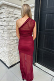 Clara Sheer Maxi Dress Wine