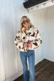 Texas Faux Fur Jacket Cream/Brown