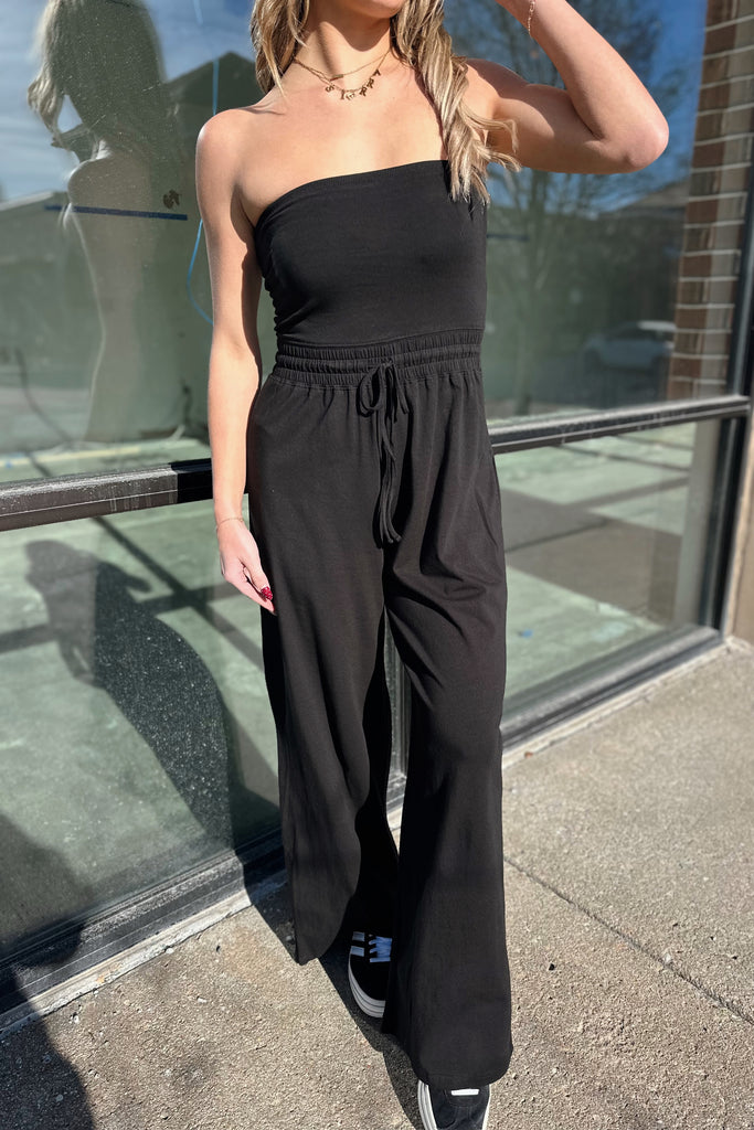 Juliette Strapless Jumpsuit Black