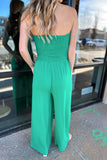 Phoebe Smocked Jumpsuit Green