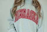 RED GINGHAM NEBRASKA MOCKNECK - Grey