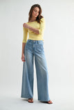 Tessa Mica High Rise Wide Leg Jeans- Link Water