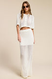 Aspen Crochet Knit Set - Ivory