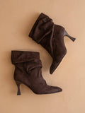 The Gina Slouch Heel Fall Bootie: COFFEE