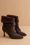 The Gina Slouch Heel Fall Bootie: COFFEE