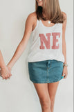 GINGHAM NE RACERBACK TANK