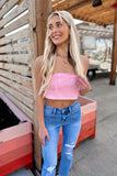 Cotton Candy Pink Tube Top- FINAL SALE