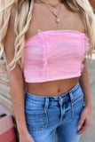 Cotton Candy Pink Tube Top- FINAL SALE